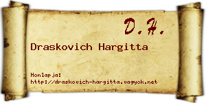Draskovich Hargitta névjegykártya